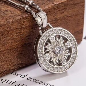 New .925 Sterling Sunflower Necklaces